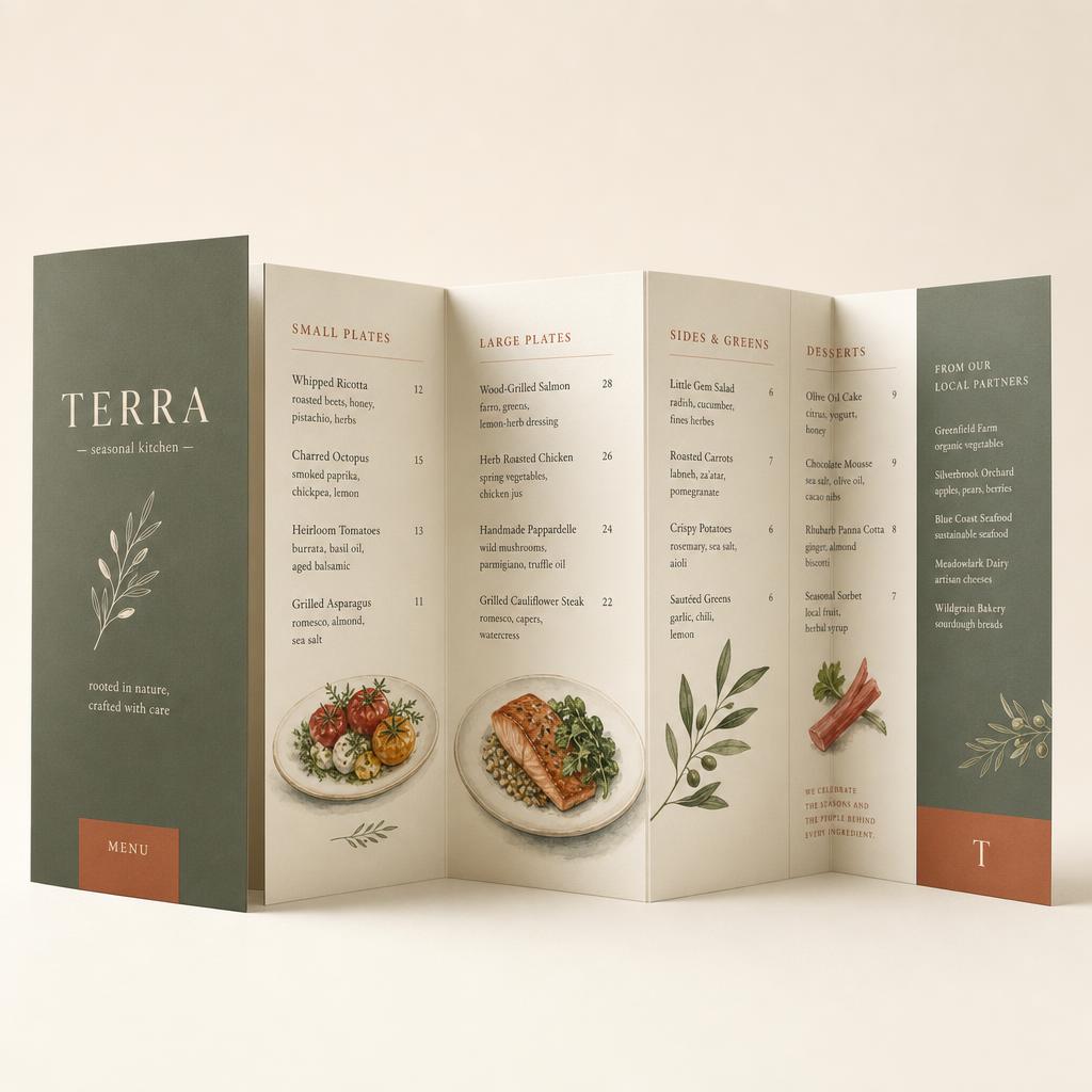 DL 6pp Folded Leaflets 170gsm