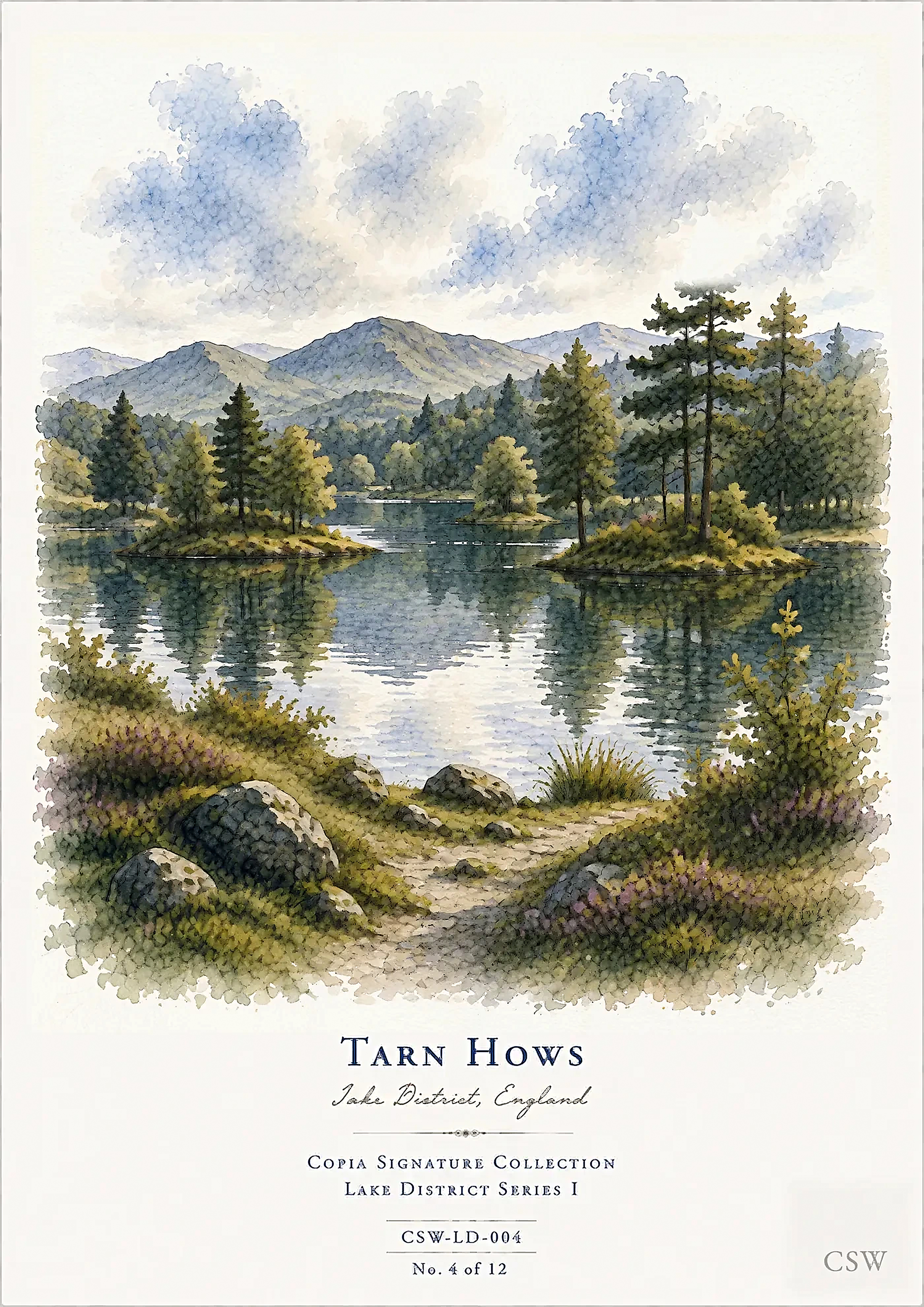 Tarn Hows, Lake District, England — original Copia Signature watercolour