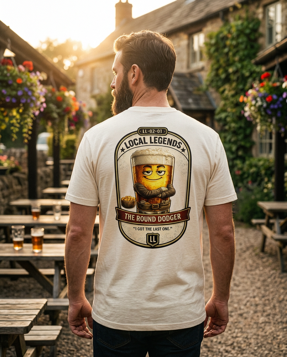 Local Legends — Round Dodger Tee — Back