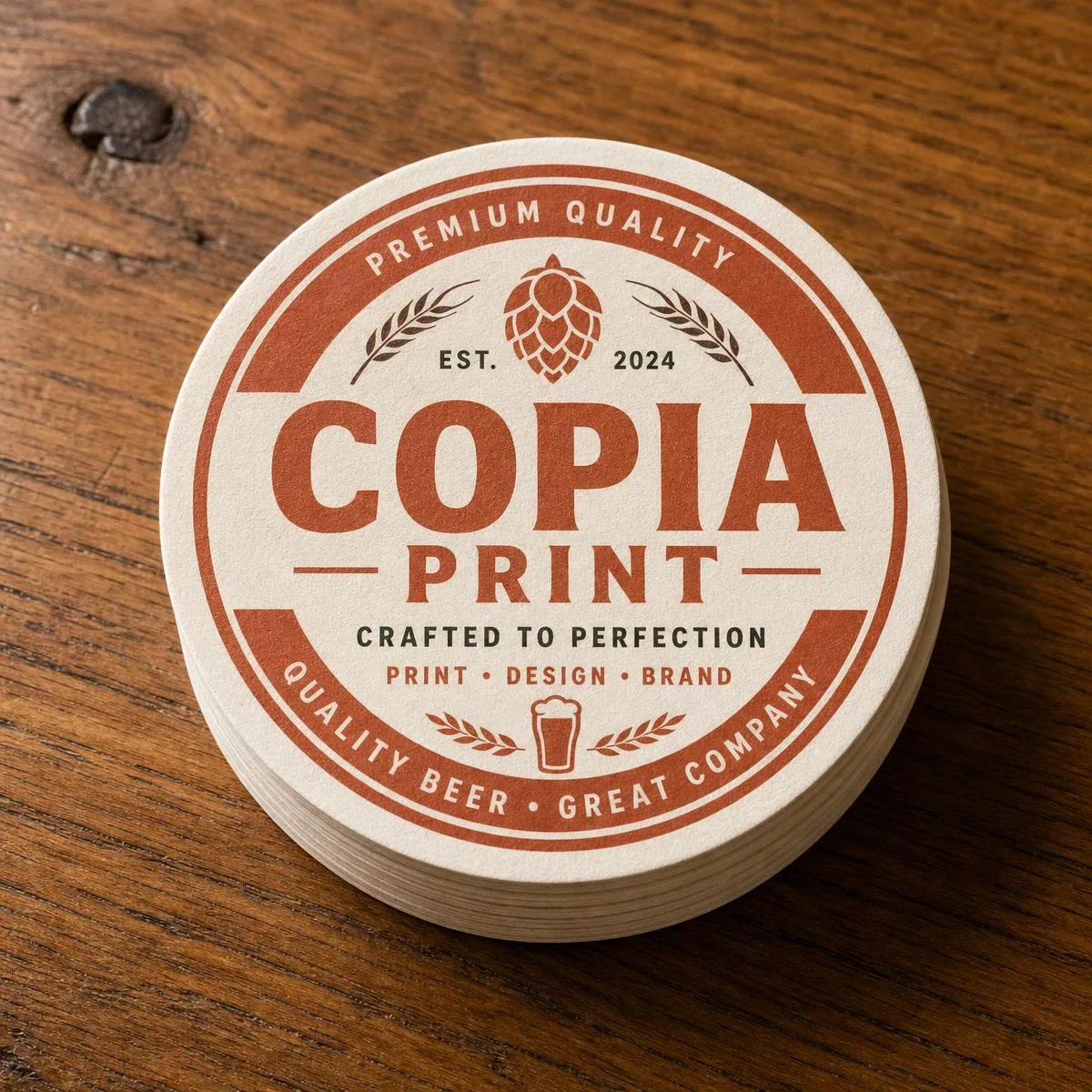 Printed Beer Mats — View