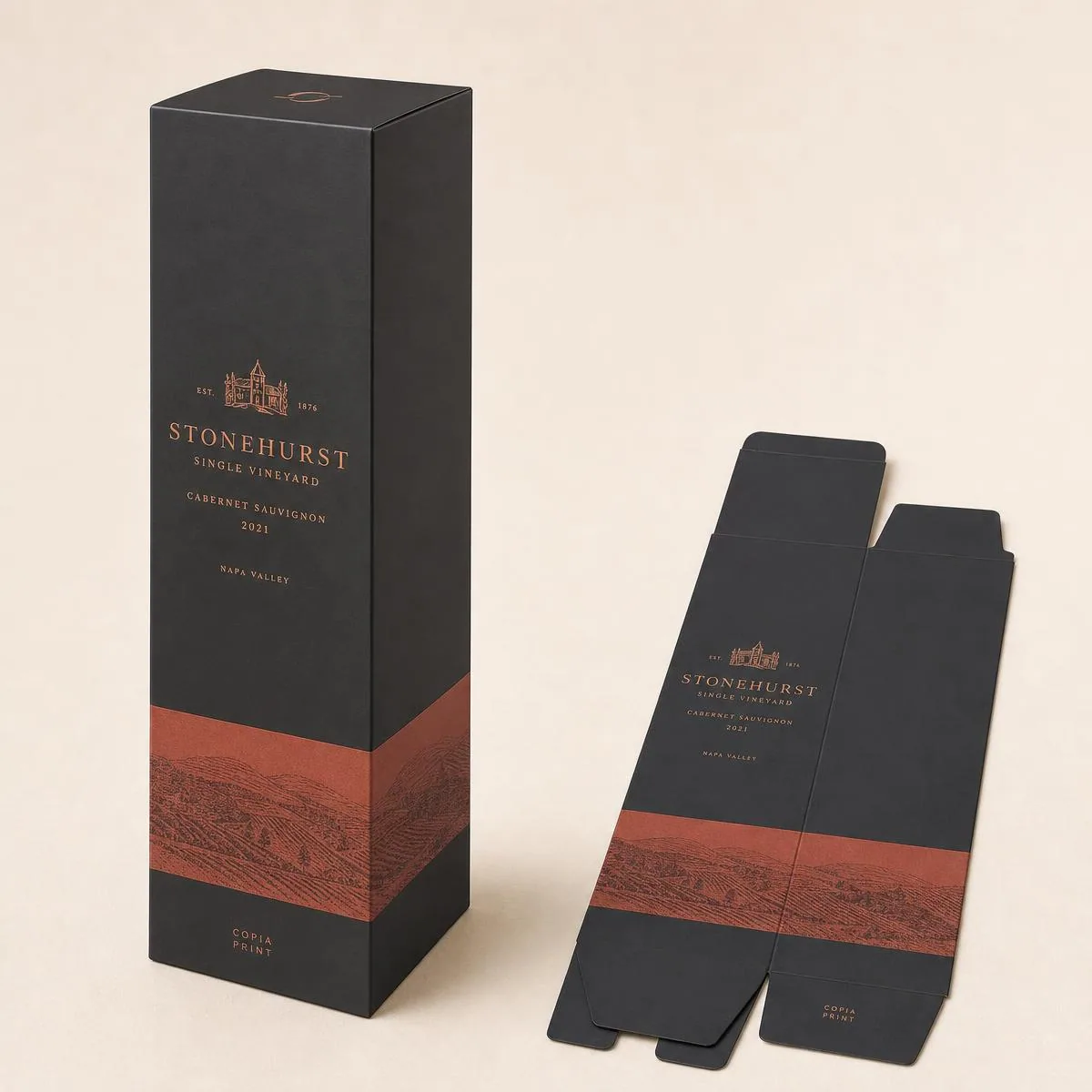 Single Bottle Presentation Box — View