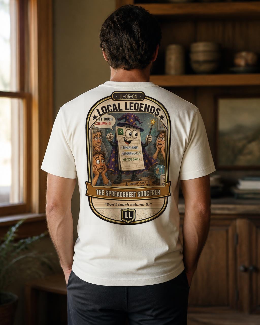 Local Legends — Spreadsheet Sorcerer Tee — Back