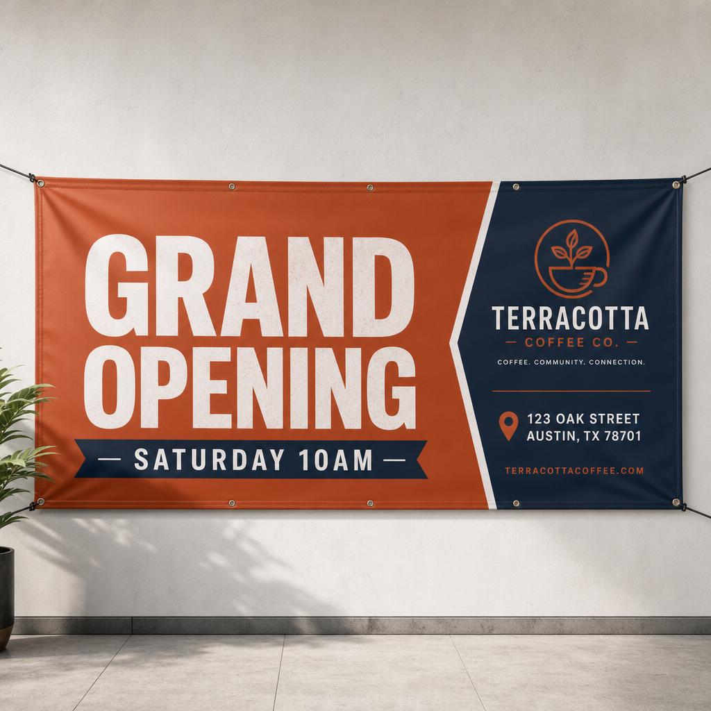 PVC Banner 6ft x 2ft — View