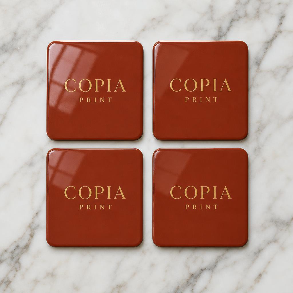 Printed Hardboard Coasters — View
