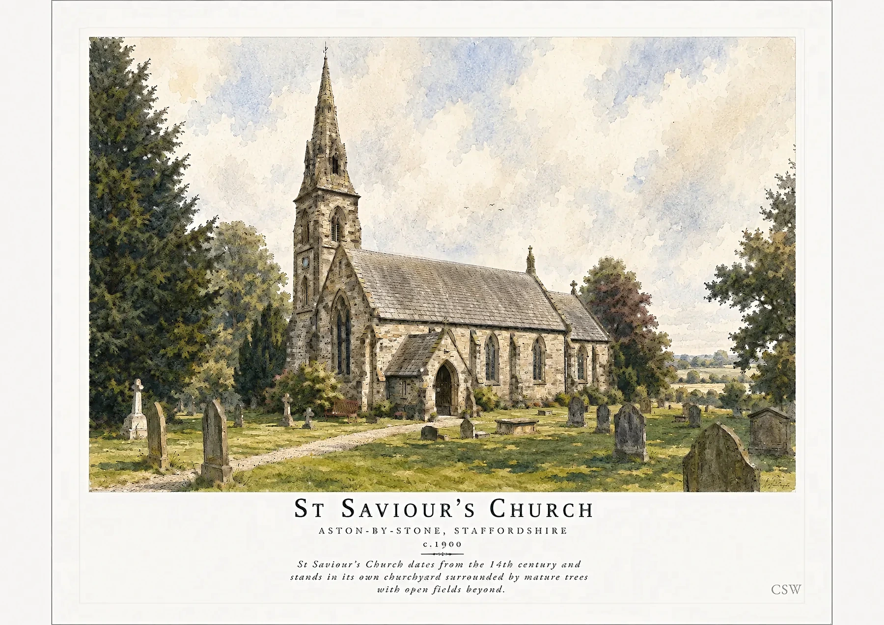 St Saviour's Church — Aston-by-Stone, Staffordshire — View