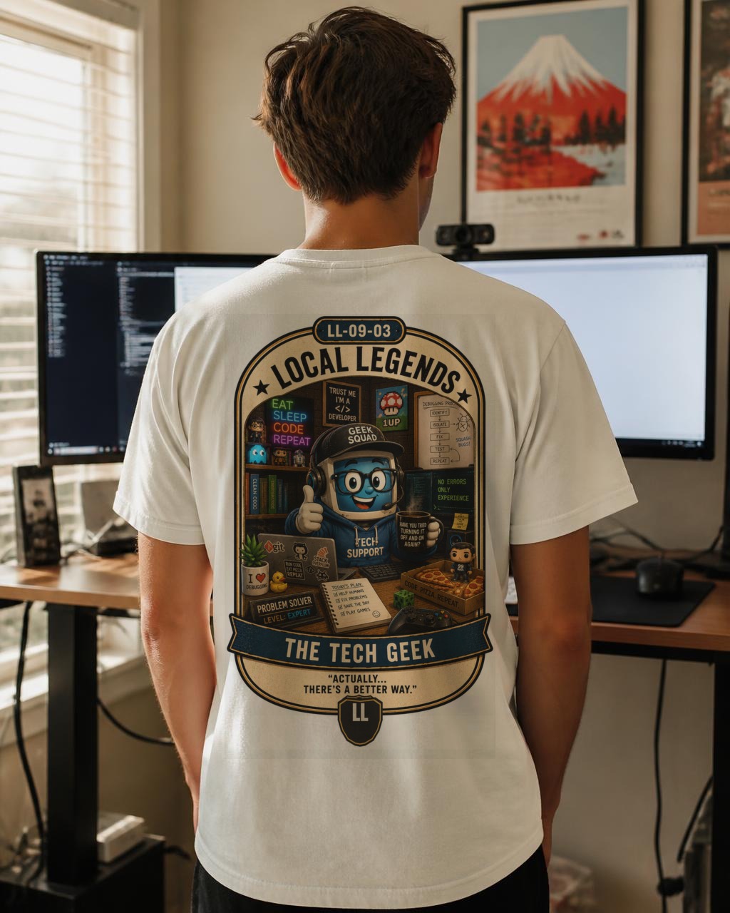 Local Legends — Tech Geek Tee — Back