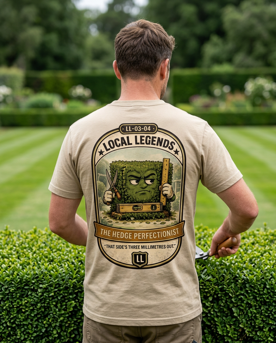 Local Legends — Hedge Perfectionist Tee — Back