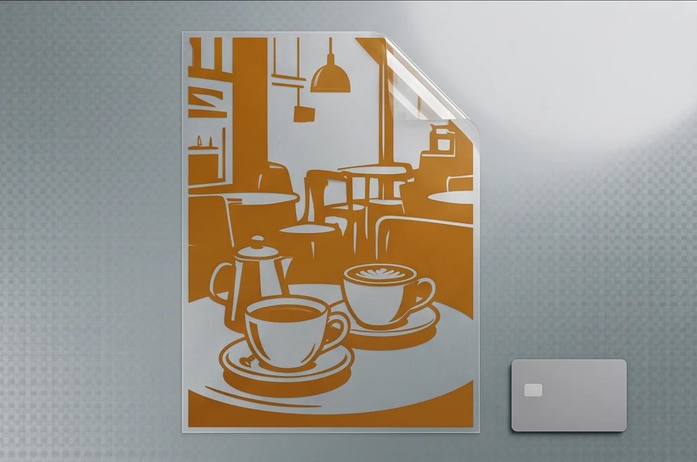 Vinyl Vehicle Sticker — Clear Window, A2, Square Cut — illustrative print example
