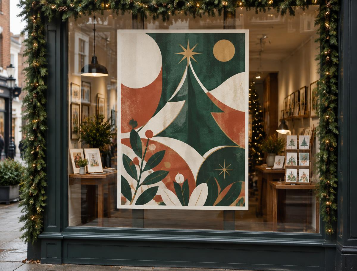 A2 Posters 170gsm shown in a festive Christmas setting
