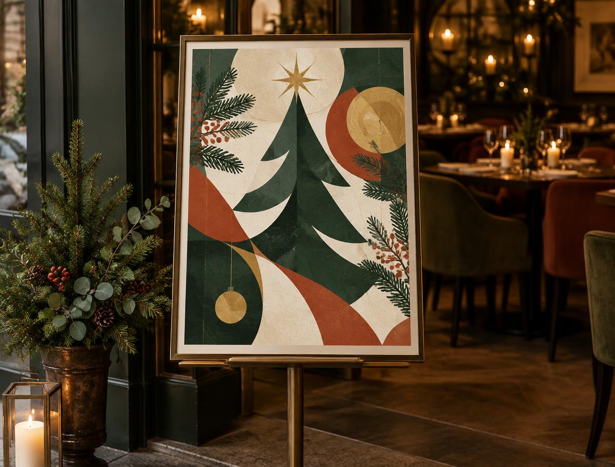 A3 Posters 170gsm shown in a festive Christmas setting