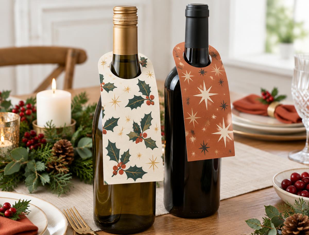 Christmas Bottle Neck Gift Tags — View