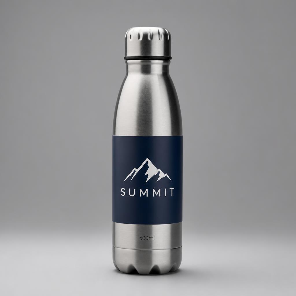 Stainless Steel Water Bottle 500ml — View