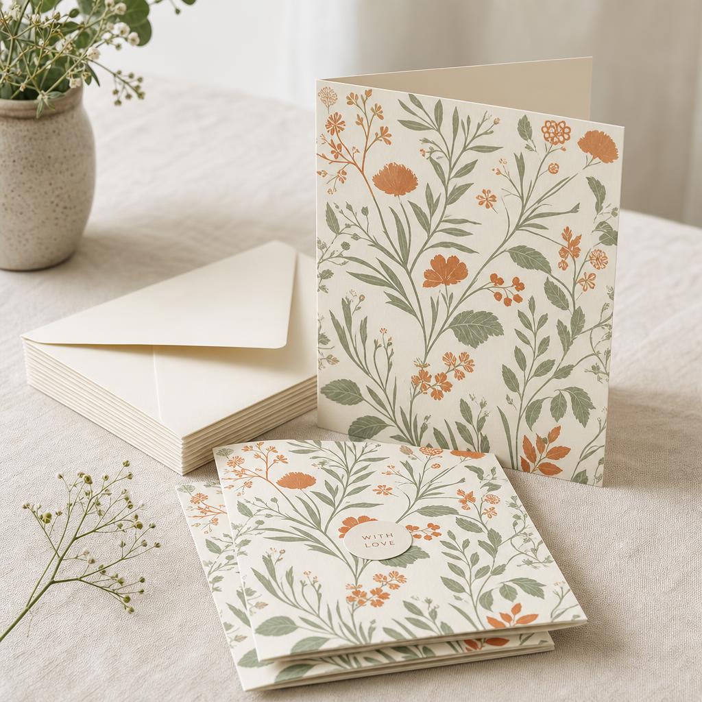 Folded Greetings Cards A6 + Envelopes